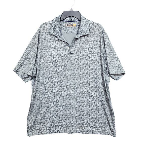 Cremieux Performance Polo XL Tool Print Dad Shirt Handyman Gray - Picture 1 of 7